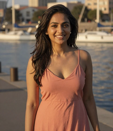 Priya, a verified woman on a waterfront seeking a serious relationship with a man in uniform on HonorElite